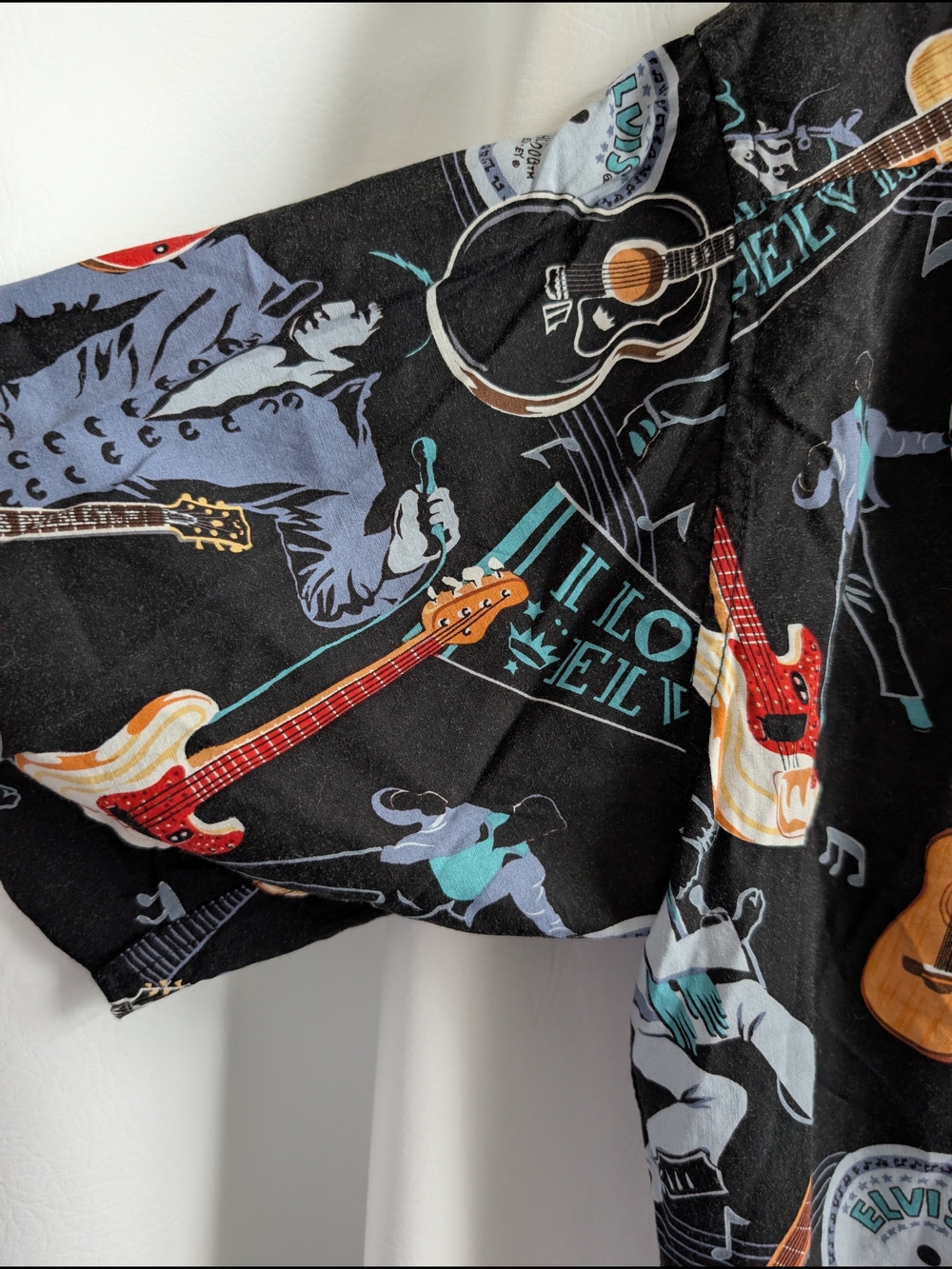 Reyn Spooner Elvis Presley Black Short-Sleeve Button-Down Hawaiian Shirt - S - Picture 10 of 13
